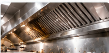 Stainless steel commercial kitchen exhaust hood and baffle filters