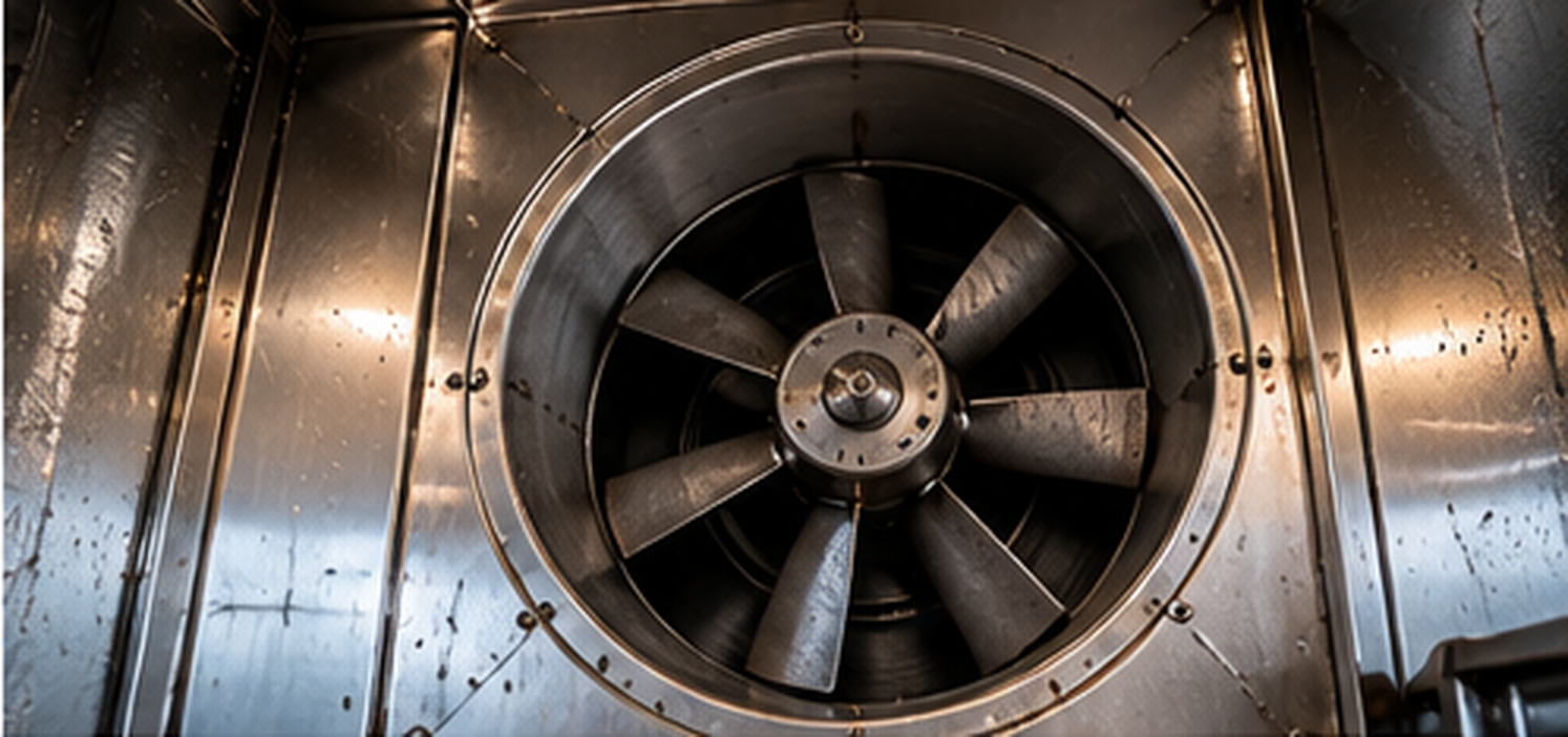 Commercial kitchen exhaust fan