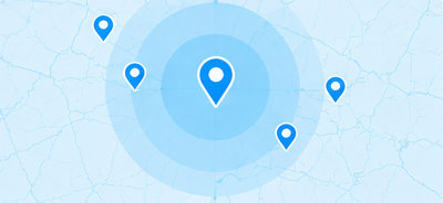 Illustrated map of the Calgary restaurant cleaning service area with pins for Calgary, Airdrie, Cochrane, Chestermere and Okotoks